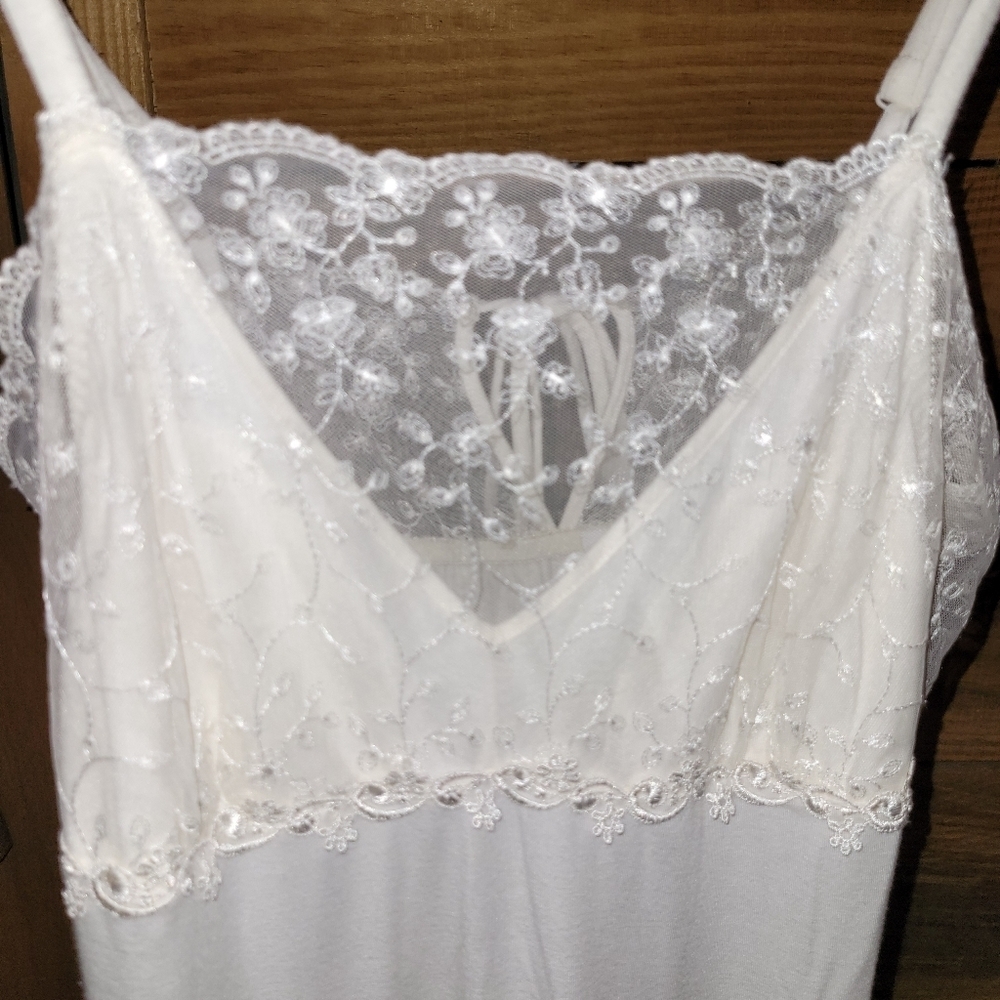 Soft Surroundings* Lacy Chemise Nightgown* White* Sz M - Picture 2 of 6